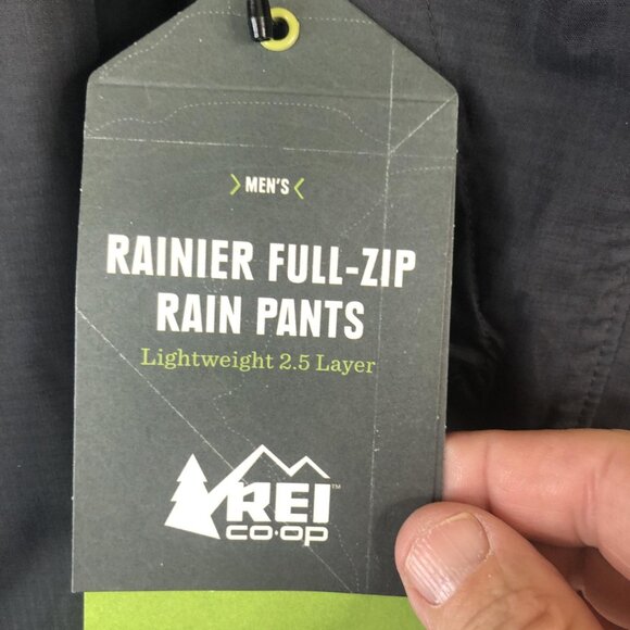 REI Co-op Rainier Full Zip Rain Pants Mens 3XL Black Waterproof Outdoor Hiking - Picture 8 of 16